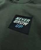 Oversized Hoodie | Never Grow Up | Leek Green I UNISEX