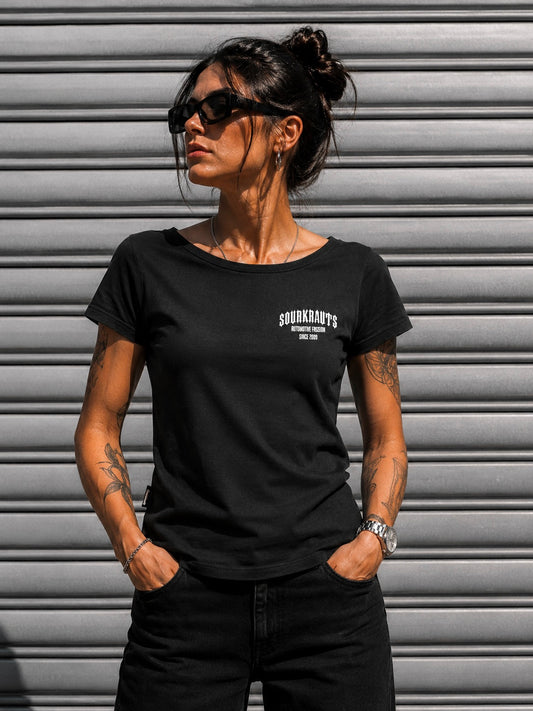 Girlyshirt | Spikes | Schwarz