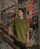 Oversized | T-Shirt |  Spikes | Olive