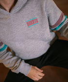 Oversized Unisex Hoodie | Stripes | Gray Melange