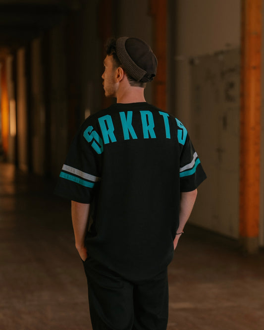 Oversized T-Shirt | Stripes | Black