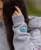 Oversized Unisex Hoodie | Stripes | Gray Melange