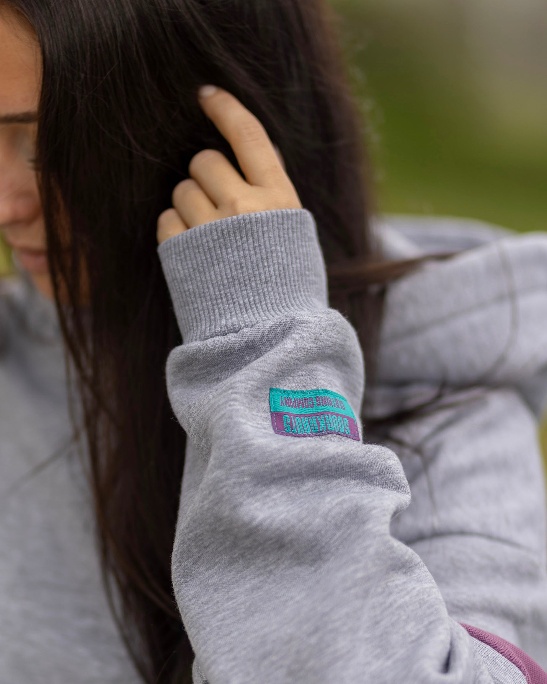 Oversized Unisex Hoodie | Stripes | Gray Melange