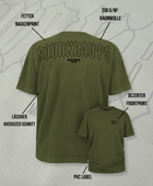Oversized | T-Shirt |  Spikes | Olive