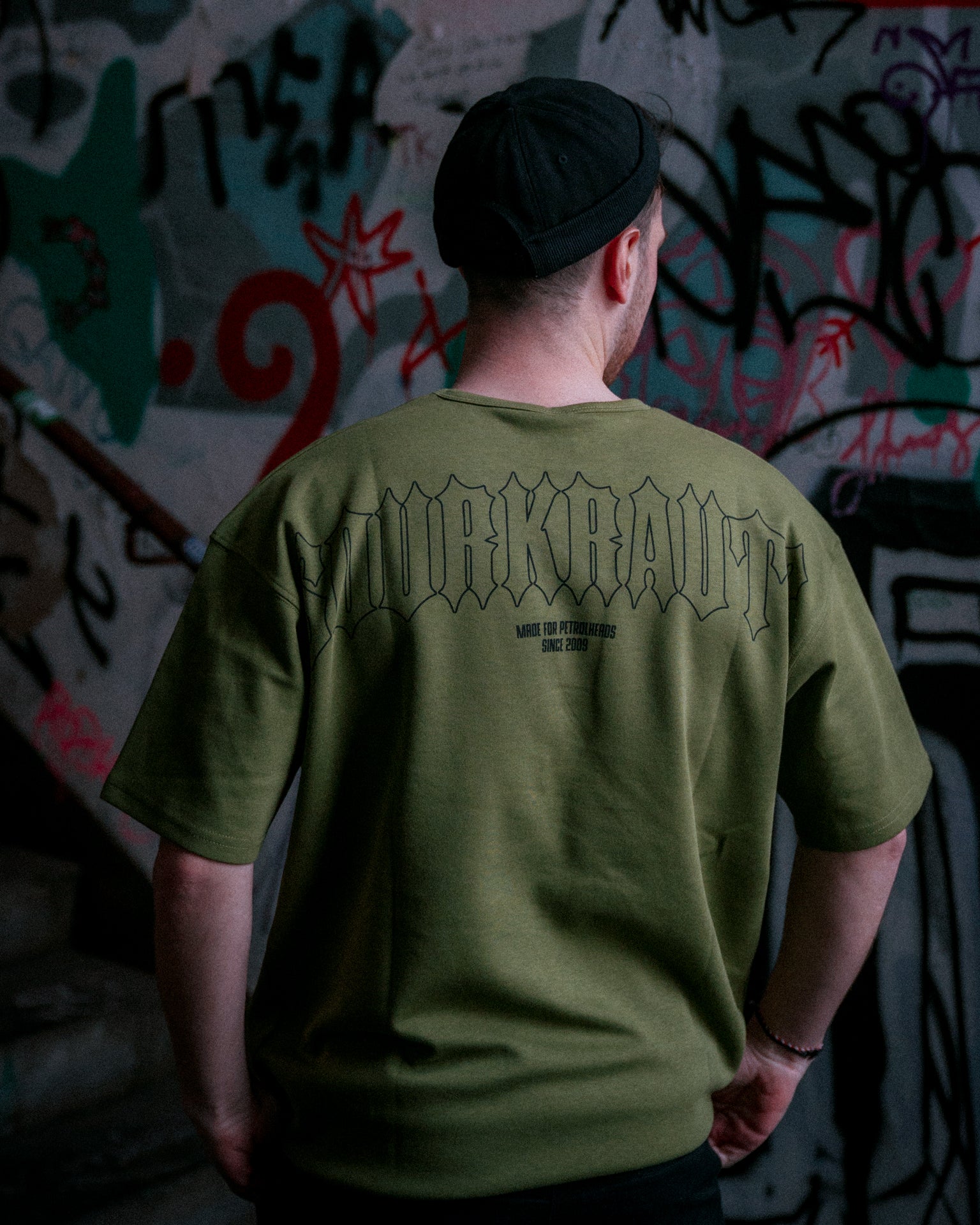 Oversized | T-Shirt | Spikes | Olive