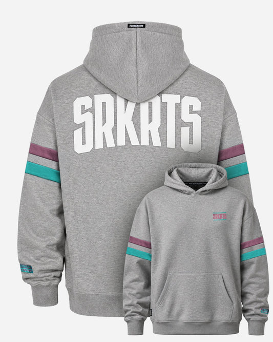 Oversized Unisex Hoodie | Stripes | Grau Meliert