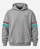 Oversized Unisex Hoodie | Stripes | Gray Melange