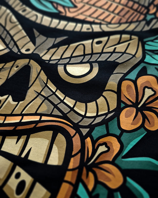 T-Shirt | Tiki | Schwarz