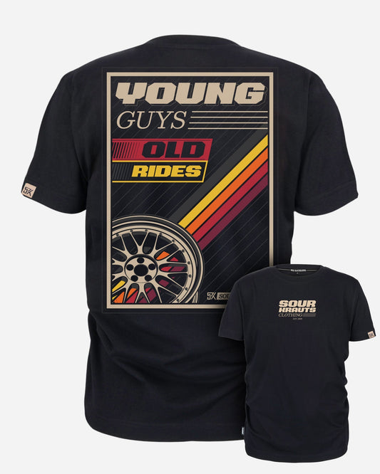 T-Shirt | Young Guys Old Rides | Schwarz